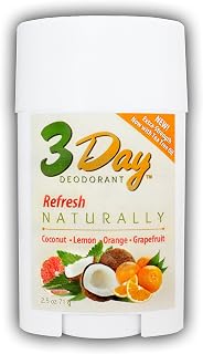 3-Day Natural Deodorant - New Softer Formula - All Natural, Farm Tested (2.5 oz Stick) Gluten Free, Aluminum Free (Refresh)