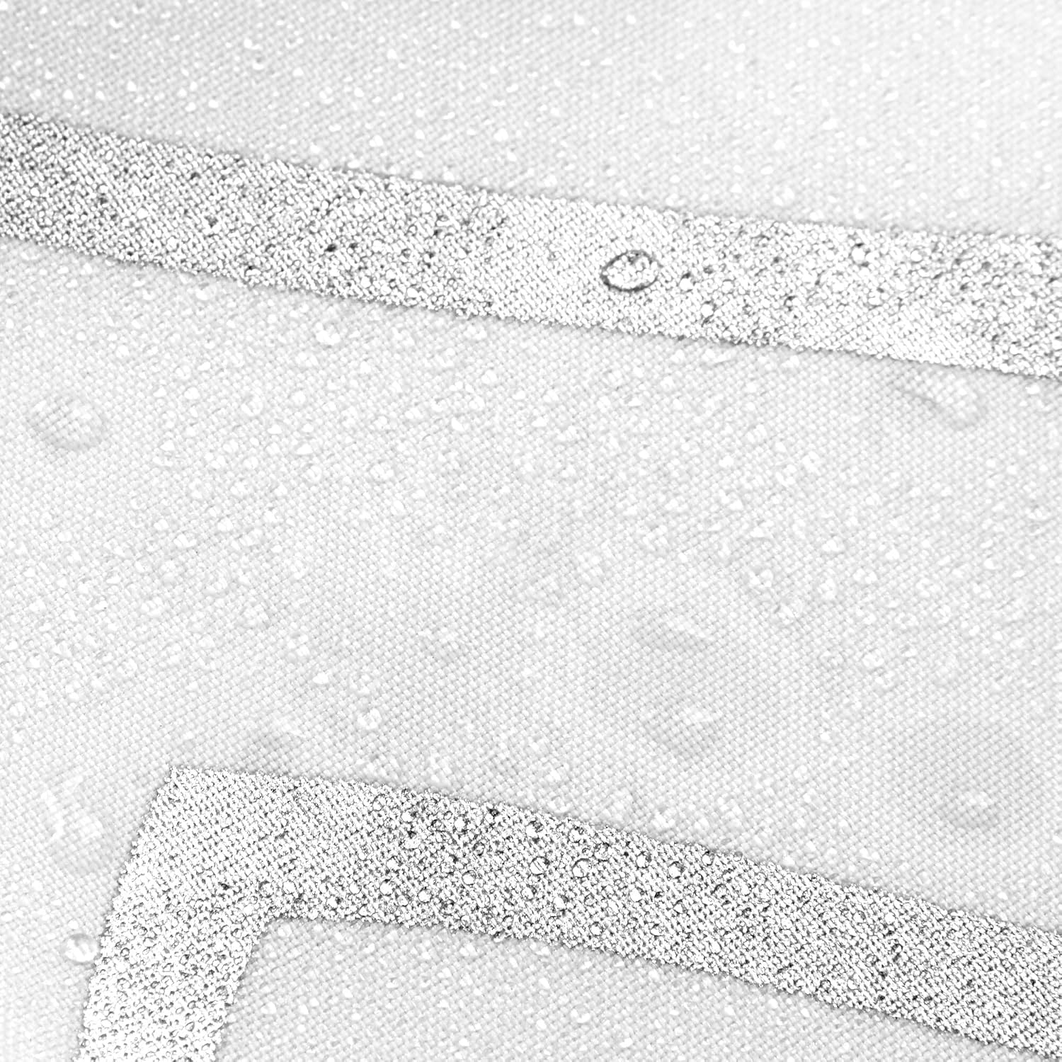 mDesign Long Decorative Metallic Pattern, Water Repellent, Fabric Shower Curtain for Bathroom Showers and Stalls, Machine Washable - Chevron Zig-Zag Print, 72" x 72" - White/Silver
