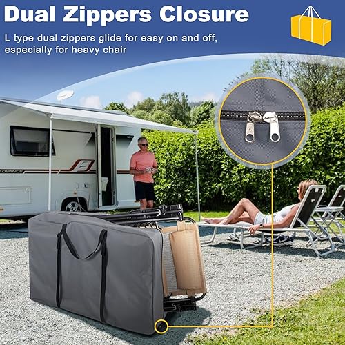 Miniatura 2 de Explore Land Bolsa de almacenamiento para silla de alta resistencia para plegable, Longue gravedad cero, peso ligero, transporte plegable andador