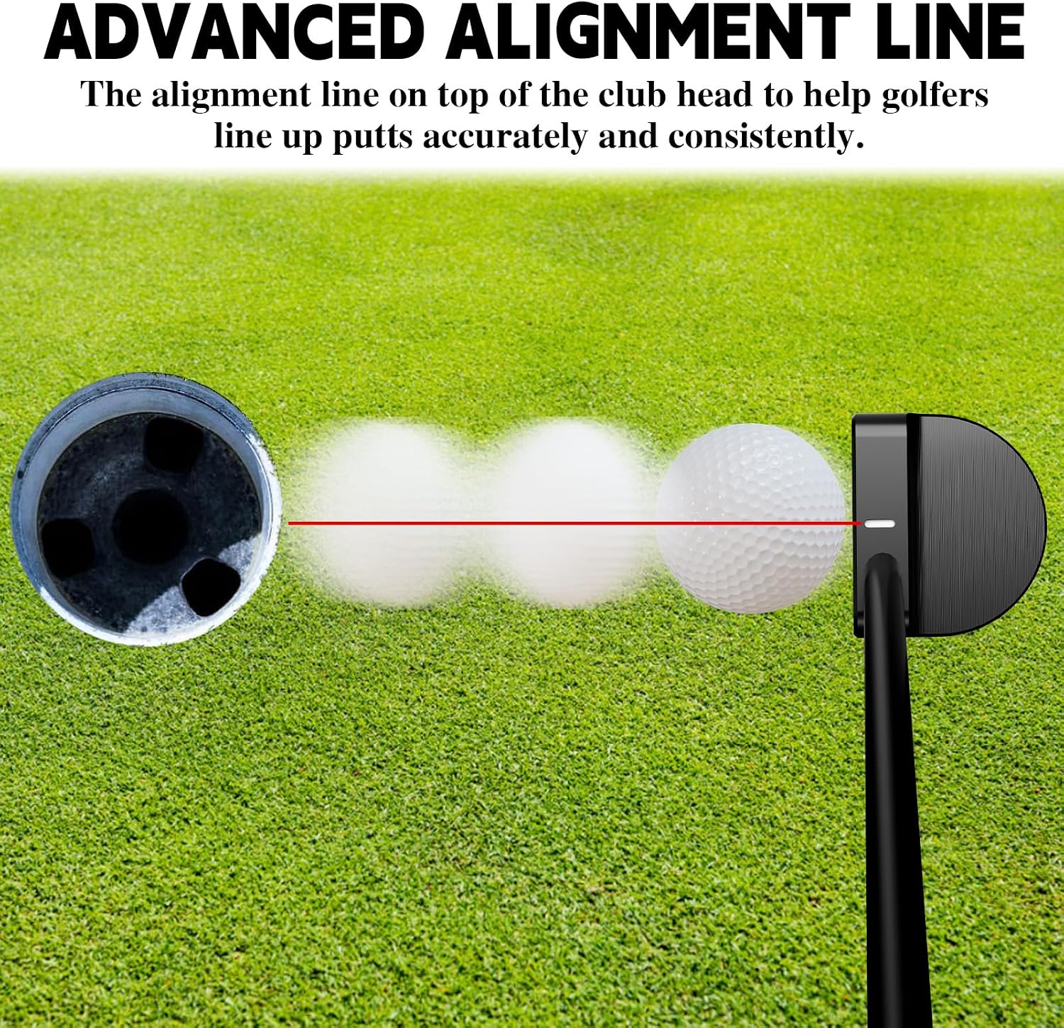 MAZEL Mini Golf Putter for Men and Women | CNC Milled Face for Putting Accuracy Practice - Graphite Shaft 34 Inch