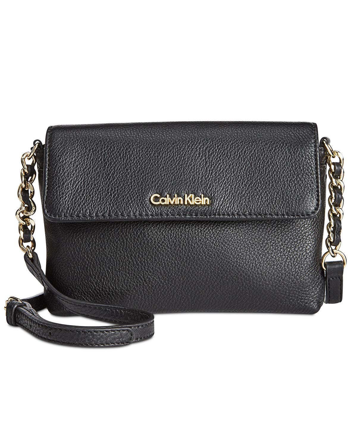 calvin klein pebble leather crossbody