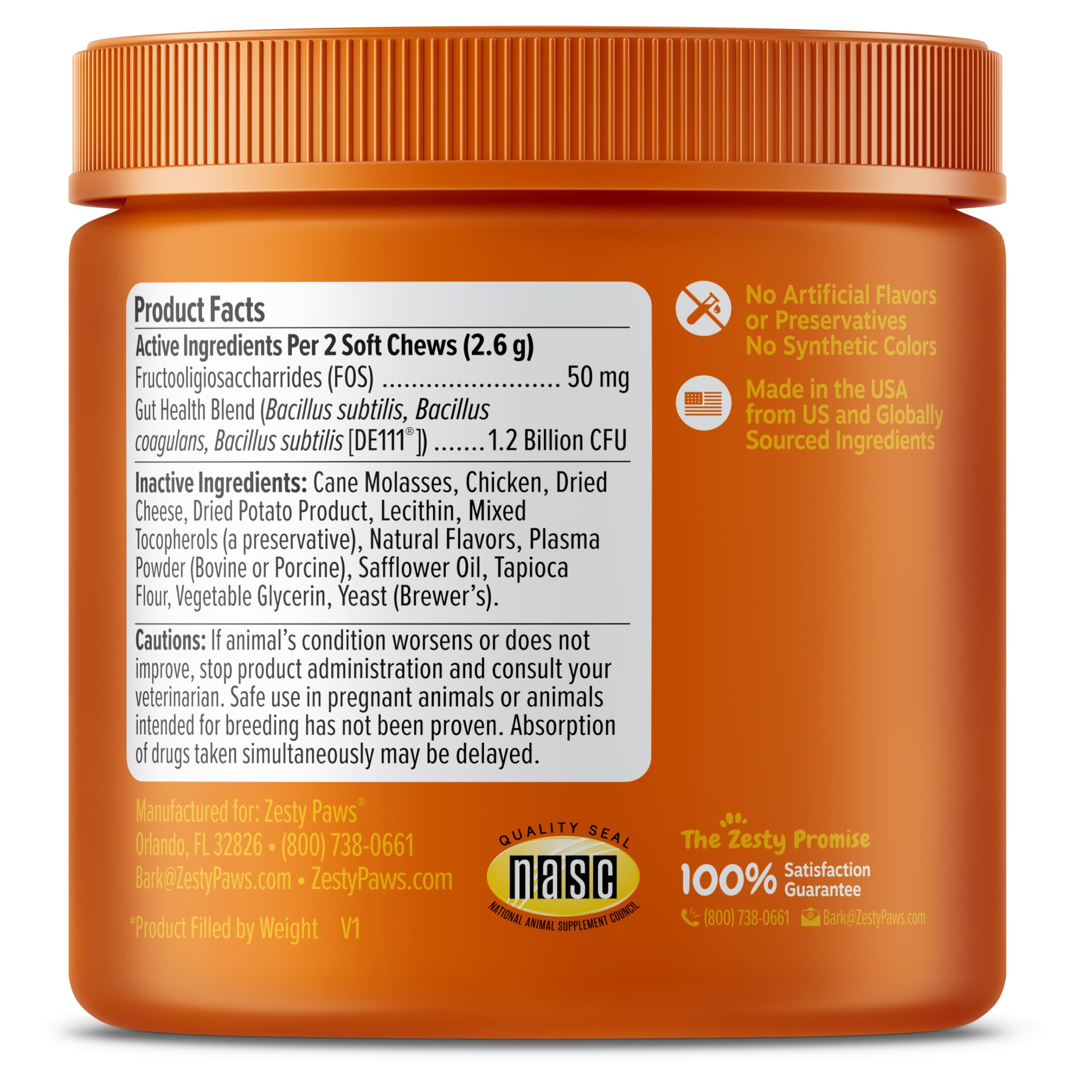 Zesty Paws Probiotic Bites for Cats - Gut Flora & Immune System Support - Cat Supplement with DE111 Bacillus subtilis - Pet Soft Chews with Probiotics & Prebiotics for Digestive Health - 60 Count - image 6