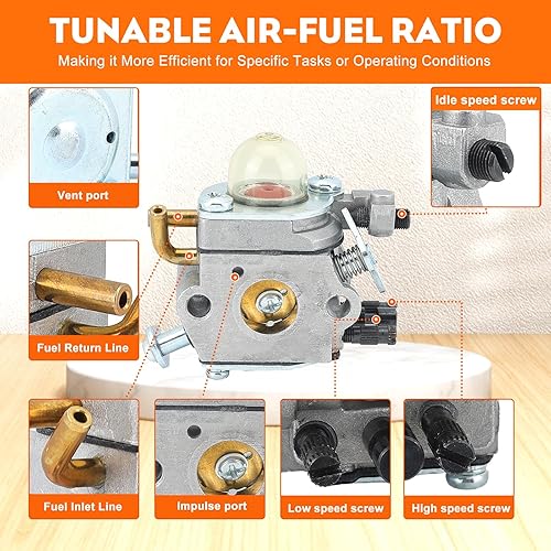 Miniatura 8 de Hipa Carburador PB-2100 para Echo PB2100 PB 2100 ES-2100 ES2100 PB-2155 Soplador de hojas Zama C1U-K42 C1U-K42A C1U-K42B Kit de mantenimiento