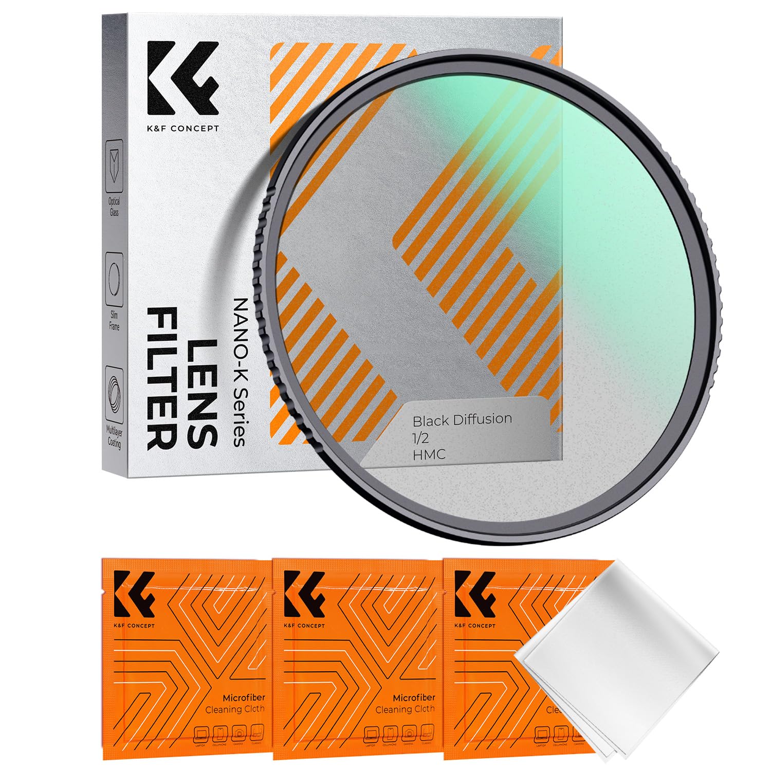 Amazon | K&F CONCEPT 82mm ブラックミスト1/2フィルター ソフト効果