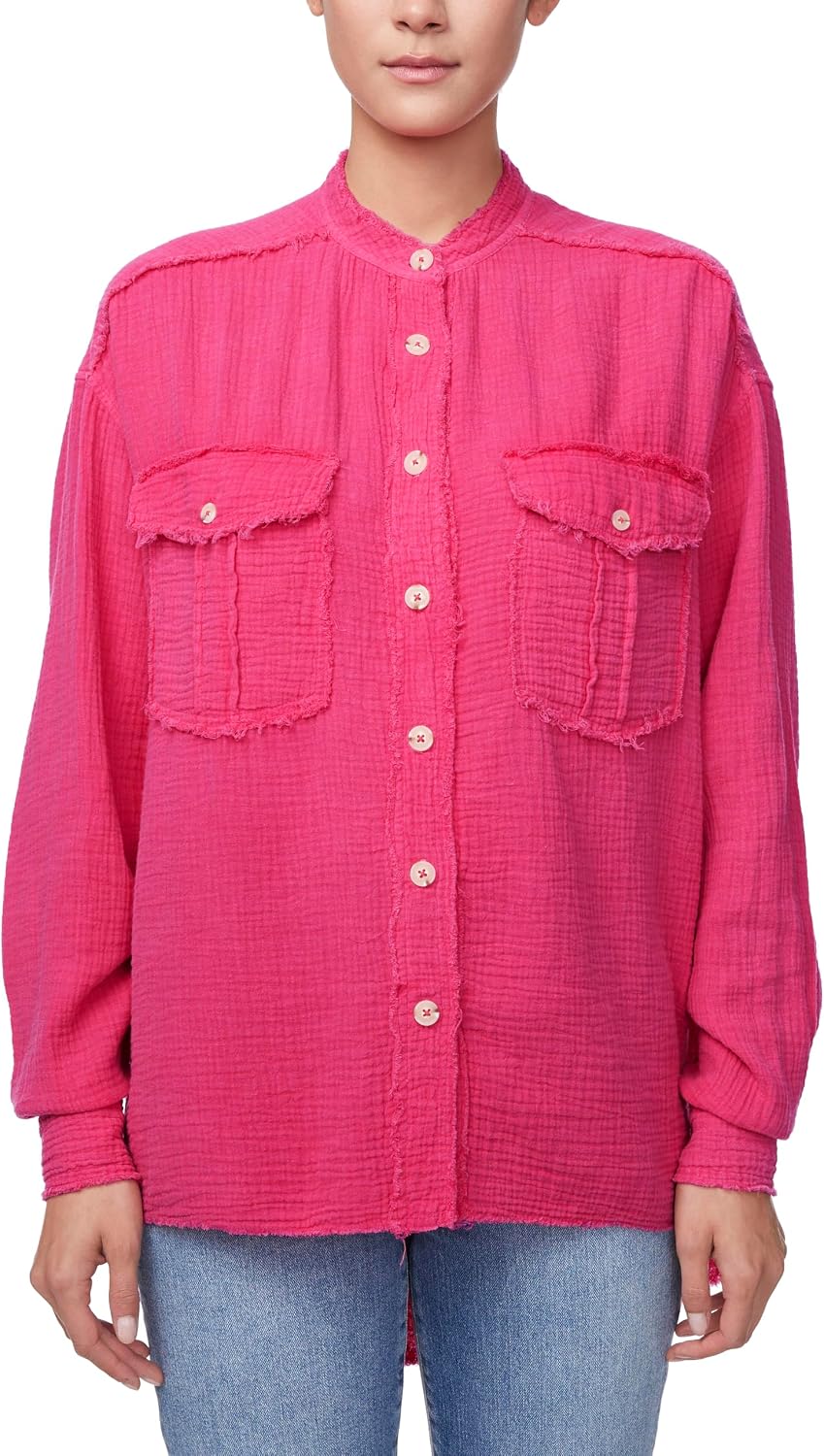 Buffalo David Bitton Women's Taylee Oversized Long Sleeve Button Down Shirt