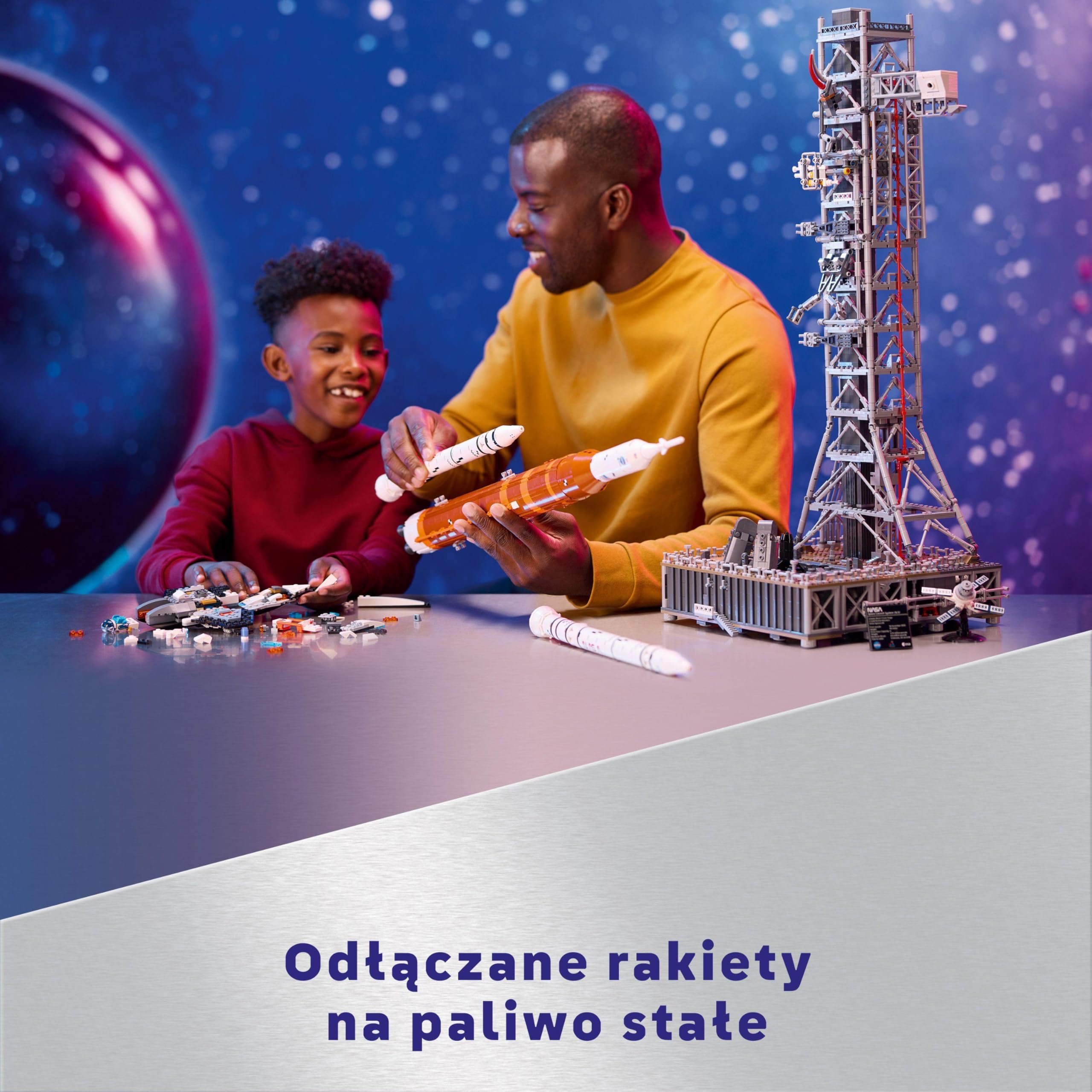 LEGO Icons Rakieta SLS NASA Artemis 10341 | Model kosmiczny, zestaw konstrukcyjny dla dorosłych, prezent dla fana kosmosu, ozdoba na biurko, 3601 elementów