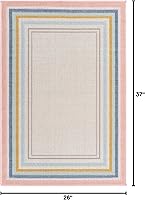 Vista 7 de Unique Loom Lotus Collection Alfombra de área - Guyana (2' 2" x 3' 1" Rectángulo, Multi Azul)