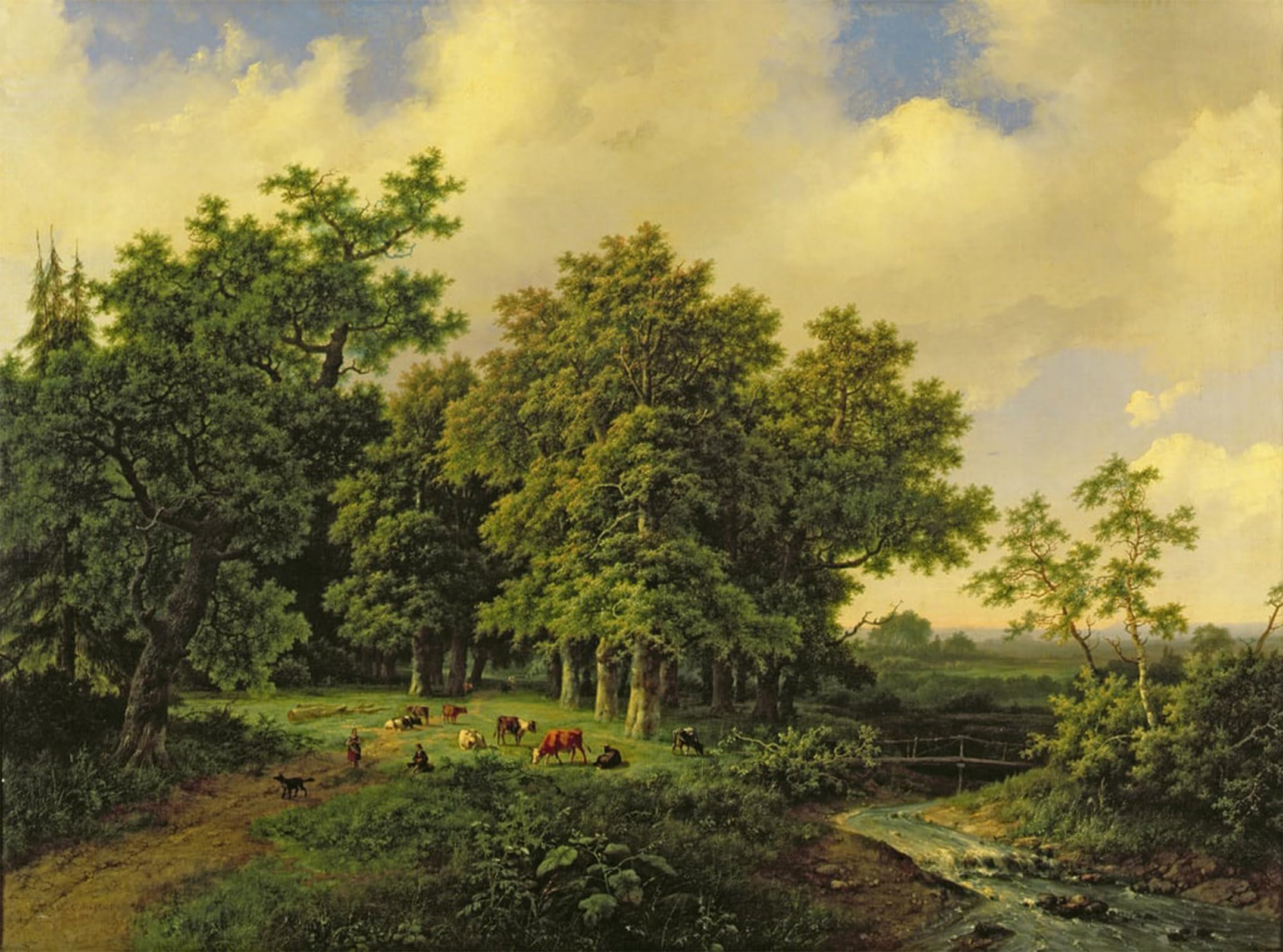 Tableau paysage Barend Cornelis Koekkoek impression sur toile 60x90cm - 5