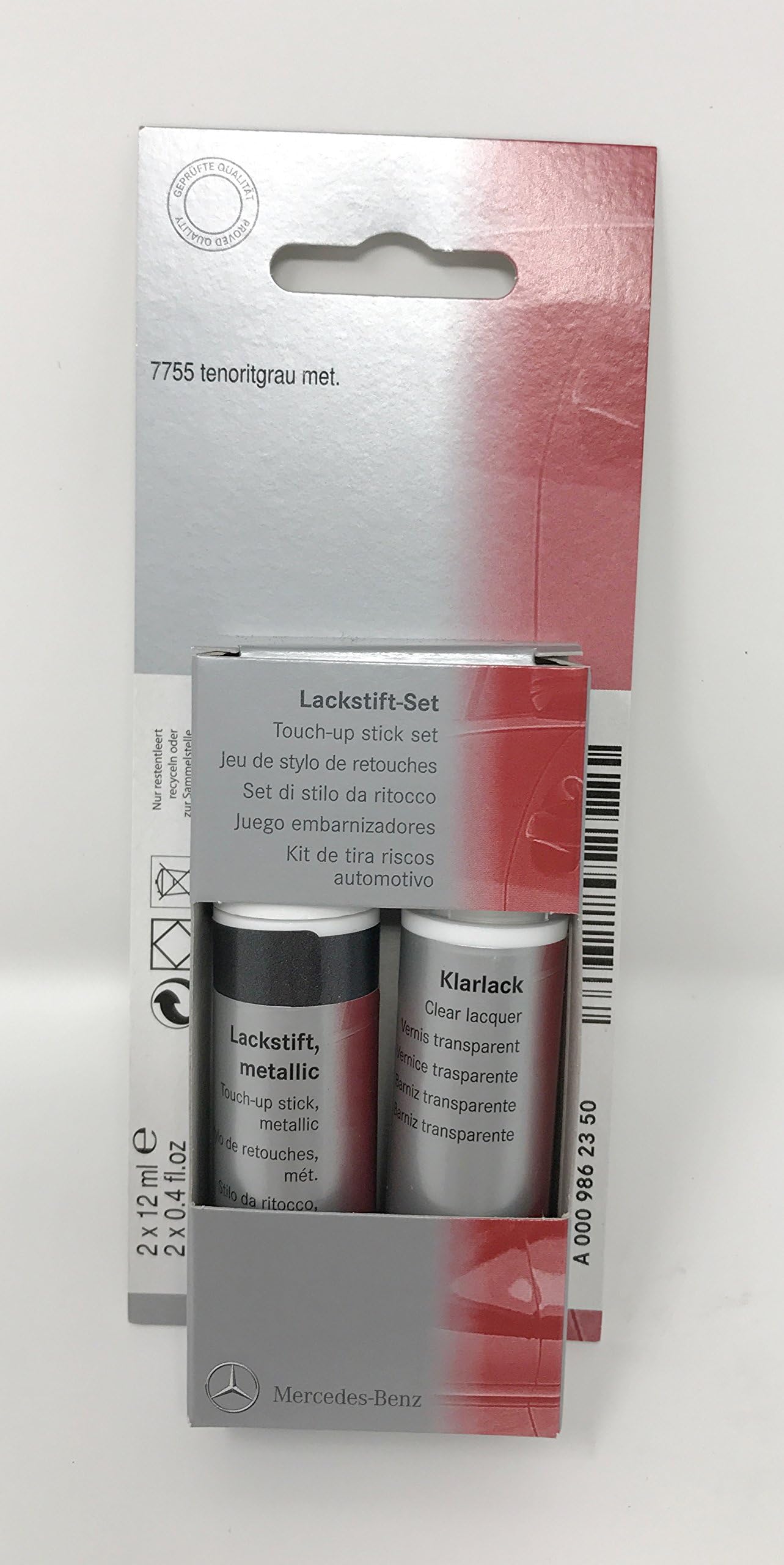 Genuine Mercedes Benz Tenorite Grey Touch Up Paint Code 755