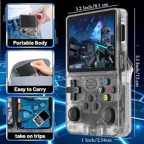 Miniatura 6 de R36S - Consola de juegos portátil retro, más de 21000 juegos HD, mini consola de video retro, pantalla IPS de 3.5 pulgadas, consola de videojuegos