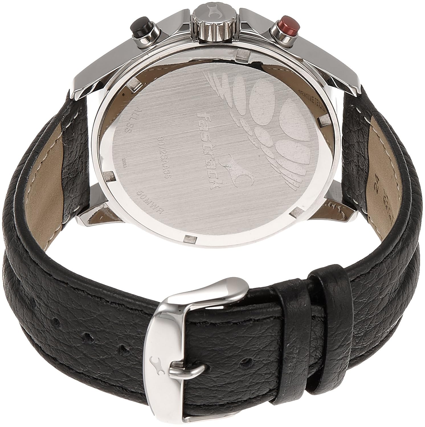 Davanti view of Fastrack Chrono Upgrade watch with black dial