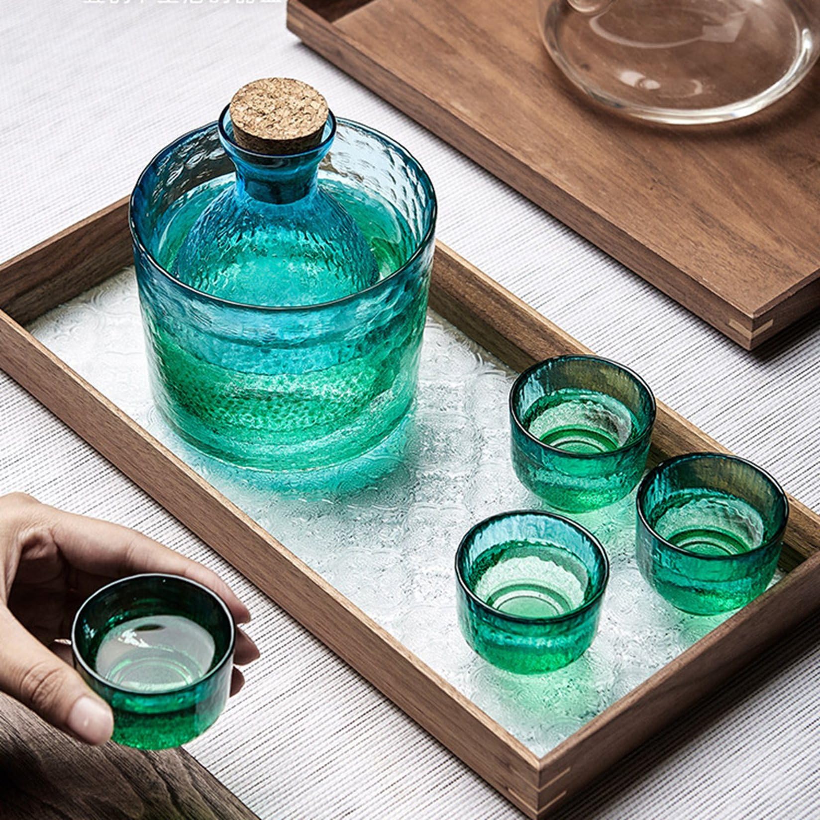 Amazon.co.jp: 酒器セット 徳利 とっくり おちょこ ガラス 和式 日本酒