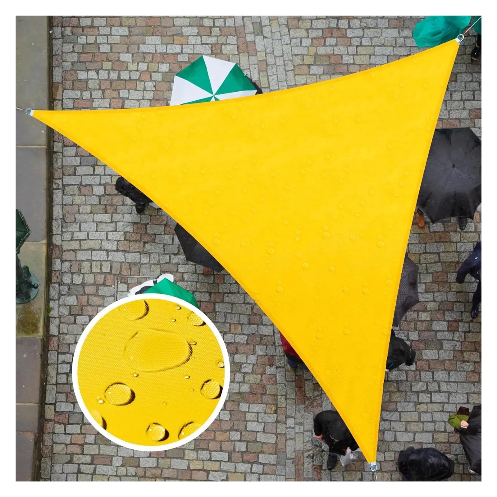 Toile Ombrage Exterieur Abri D'auvent De Voile D'ombrage Triangulaire De Taille 20'(Color5)