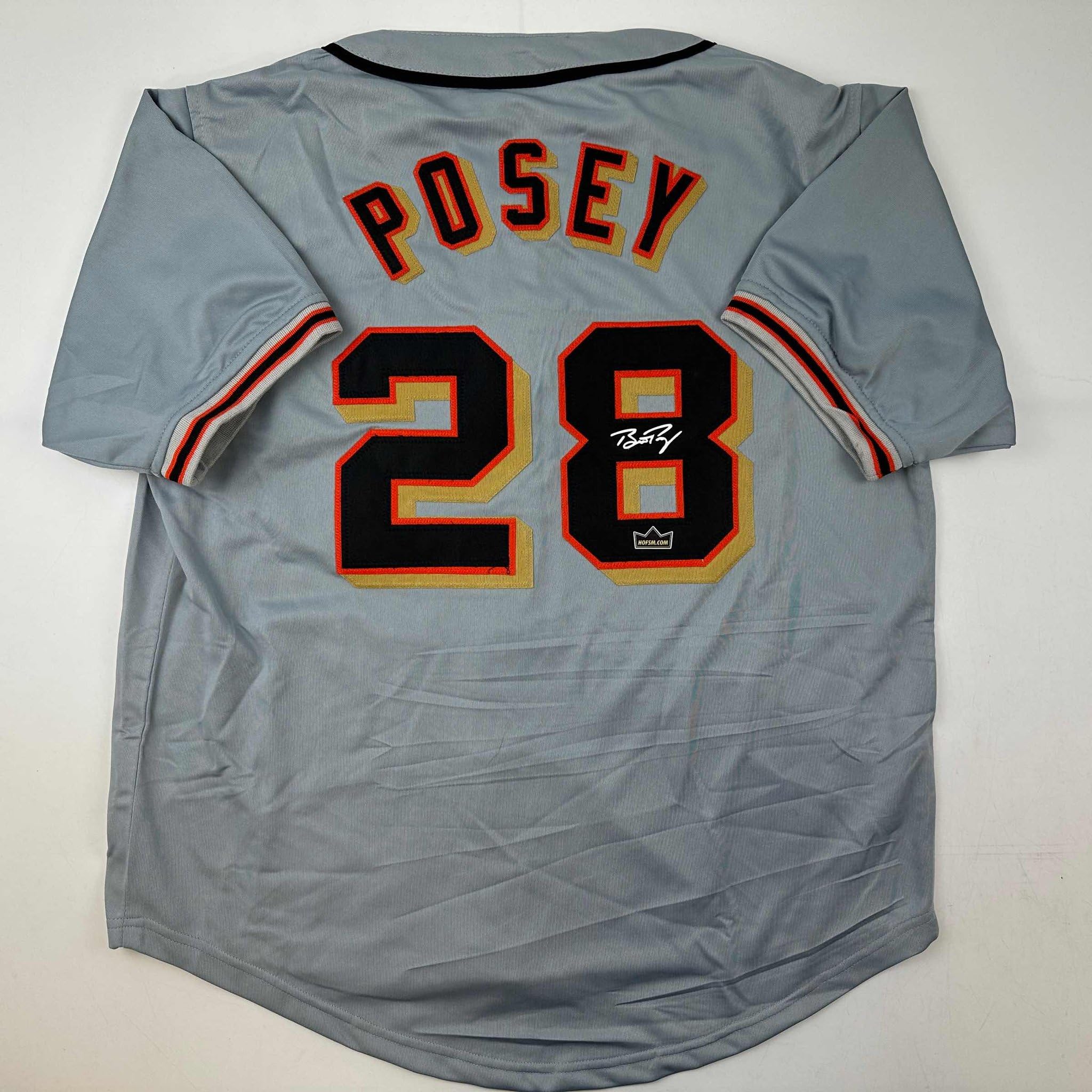Facsimile Autographed Buster Posey San Francisco Grey Reprint