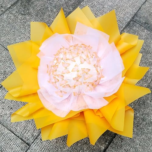 Miniatura 3 de Aiouclay Ramo de flores hecho a mano, 52 flores artificiales, ramo de mariposas con luces, kit de manualidades para principiantes, regalo de flores