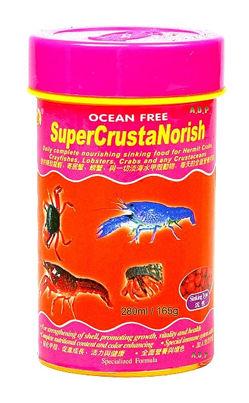 Alimento para crustáceos e anfíbios aquáticos em pellets com proteína 45% A.D.P. 165 g