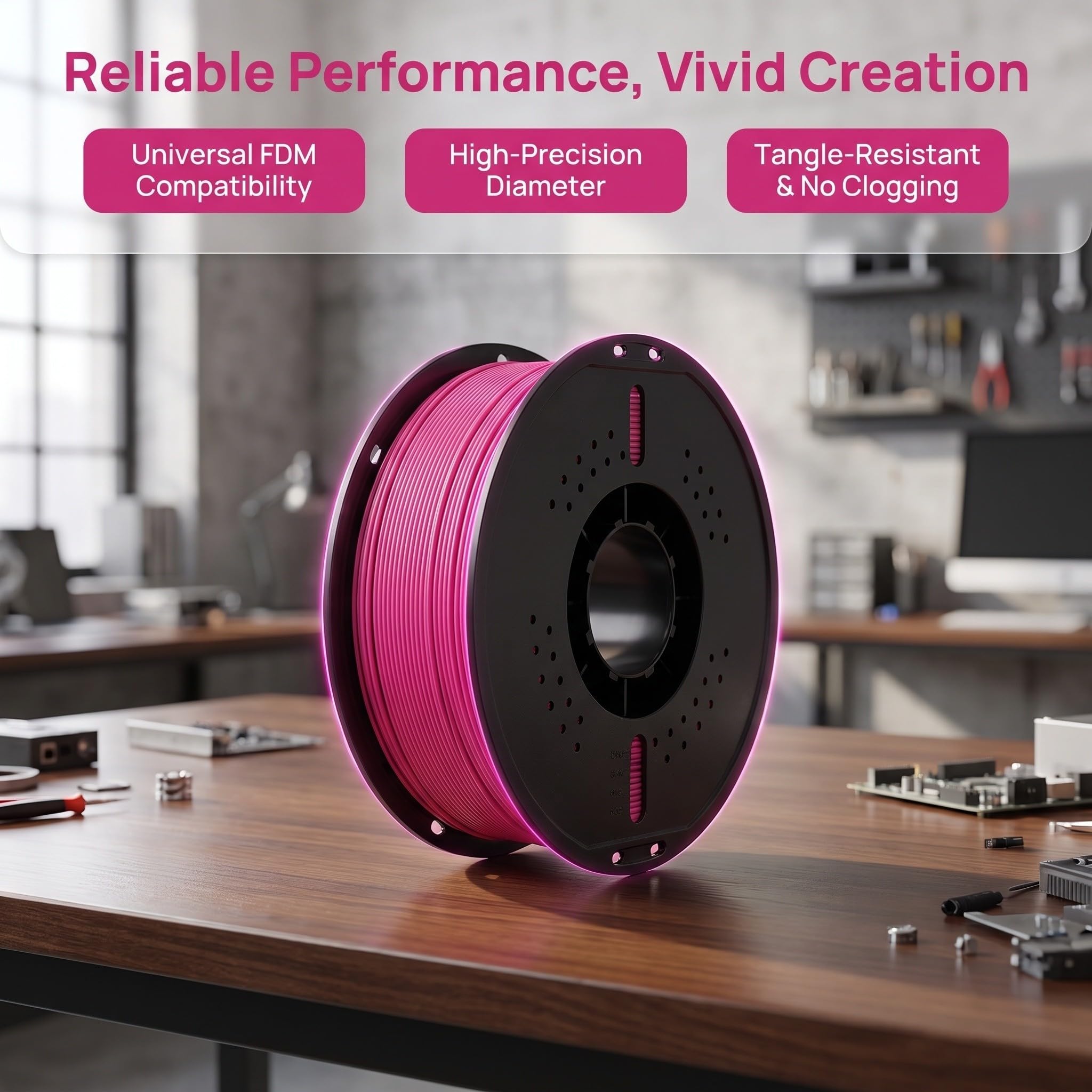 ULTECHNOVO Filamento Pla per Stampanti 3d 1,75mm Rosso Rame