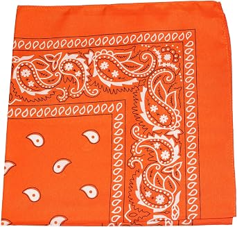 Balec Pack of 6 X-Large Paisley Cotton Printed Bandana - 27 x 27 inches