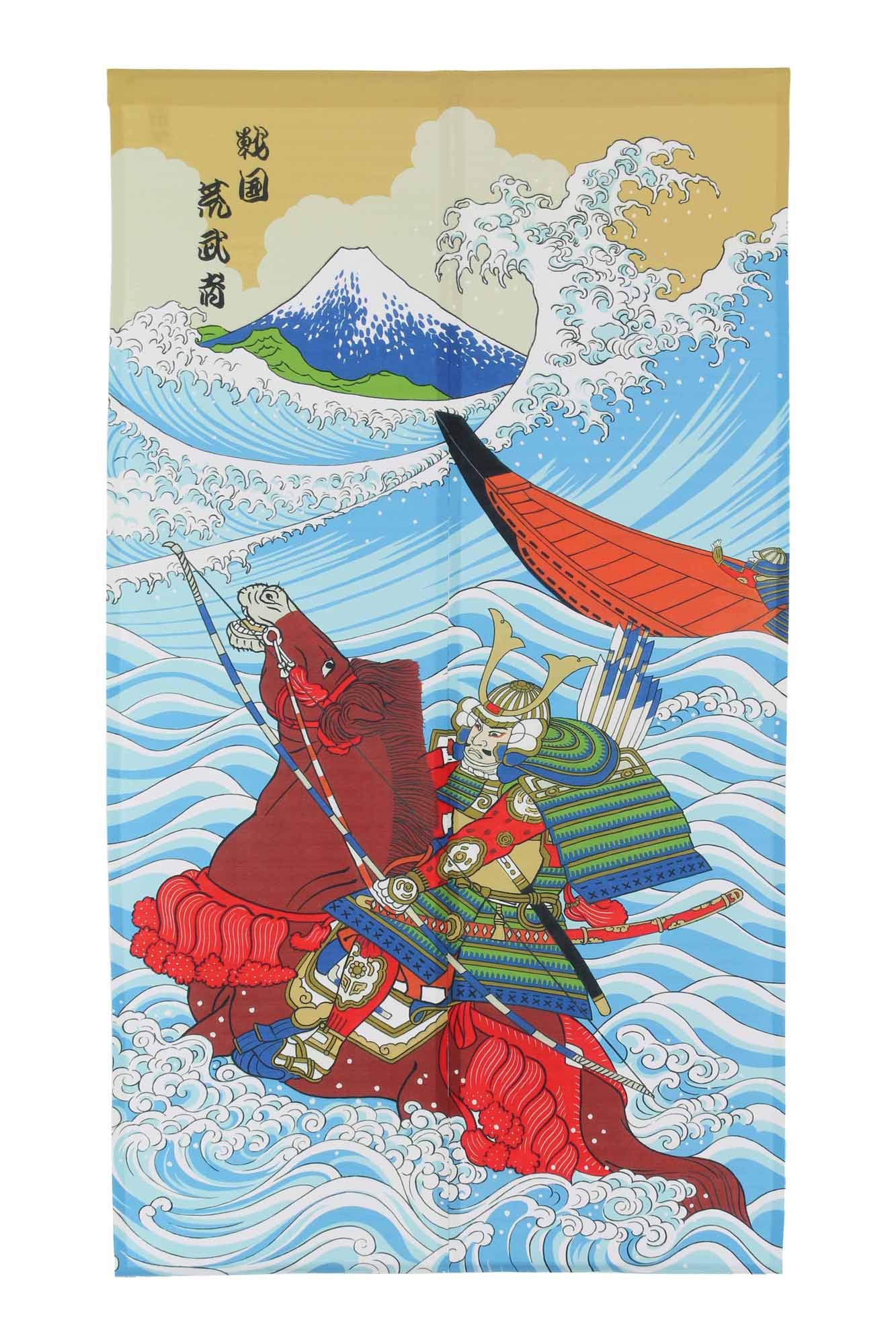 Buy Narumi Narumikk Noren (Traditional Japanese Curtain) 85x150cm Made in Japan (Ukiyoe Samurai