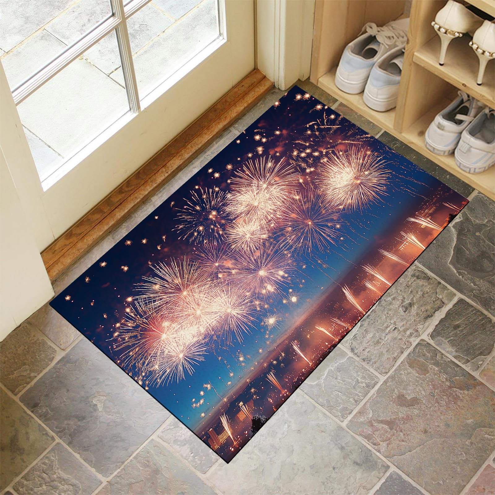 Paillasson extérieur antidérapant 80x120 cm tapis de porte absorbant lavable entrée maison