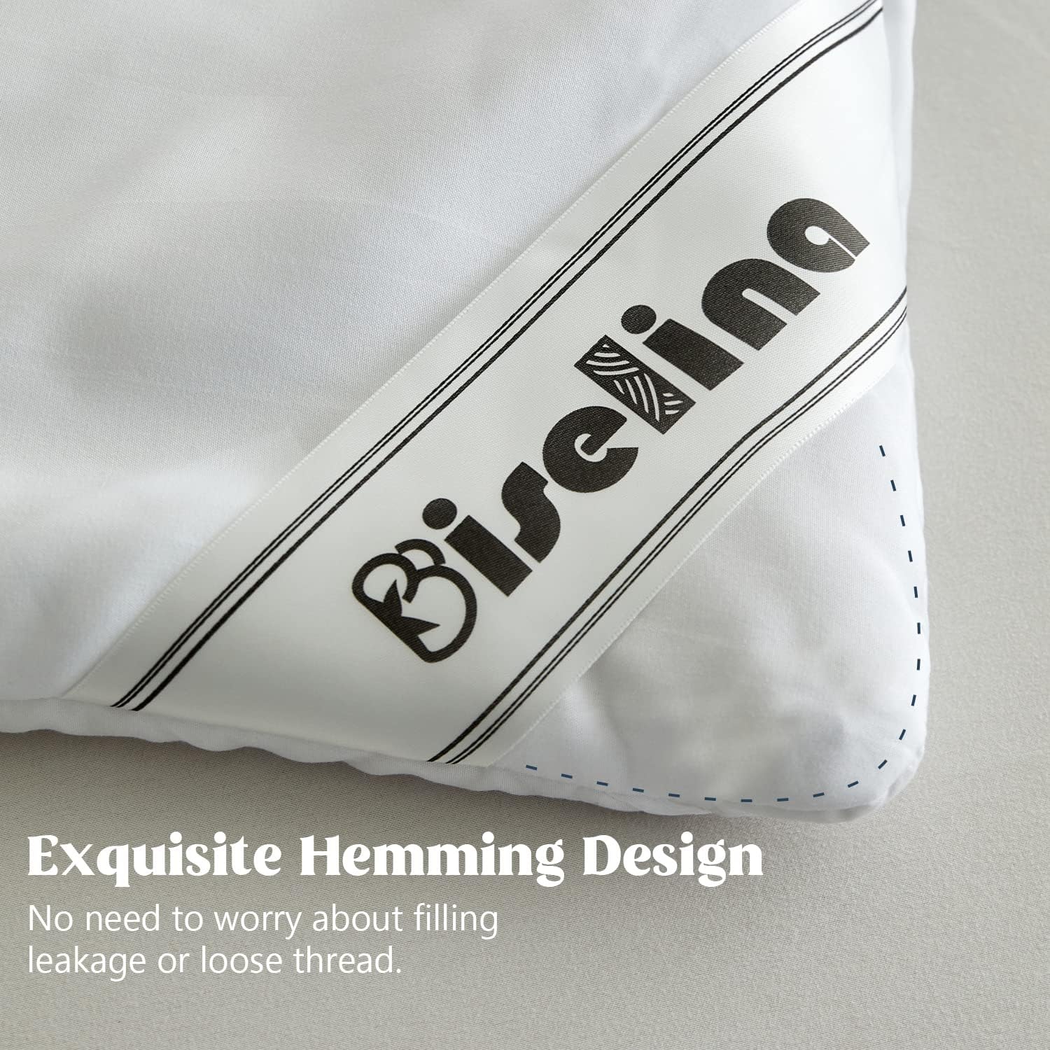 BISELINA Down Alternative Comforter Duvet Insert with Corner Tabs Box Stitched Microfiber Fluffy White Quilt All Seasons Hotel Collection Bedding - Queen Size, 88x92 Inches