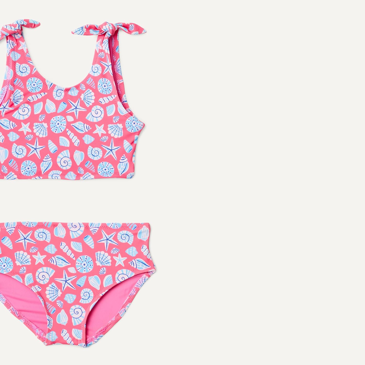 Amazon Essentials Girls' Bow Detail Two-Piece Bikini Swimsuit