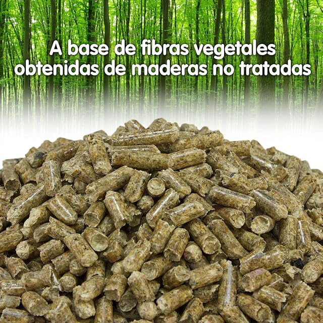 Foto 3 de 5 de Arquivet Pellet - Lecho higiénico Natural, Vegetal, orgánico para Gatos y pequeños mamíferos roedores, 10 L