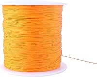 Vista 62 de KONMAY 1 rollo de cuerda de nailon para hacer pulseras de 150 yardas, trenzado de nailon Shamballa Macramé/cordón de cuentas de 0.4mm, cordón