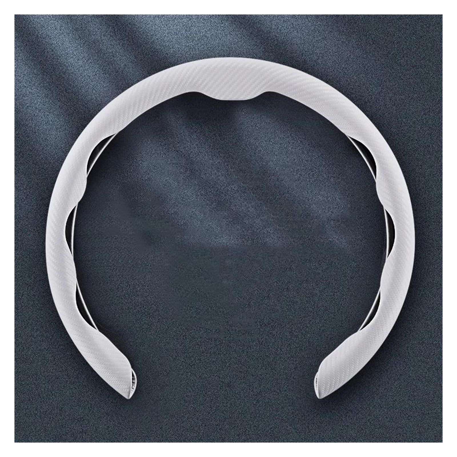 Volantes Cubierta Volante Fibra Carbono, para Hombres/Mujeres, Antideslizante, Agarre cómodo, Duradero, Universal Funda Volante(Blanco)