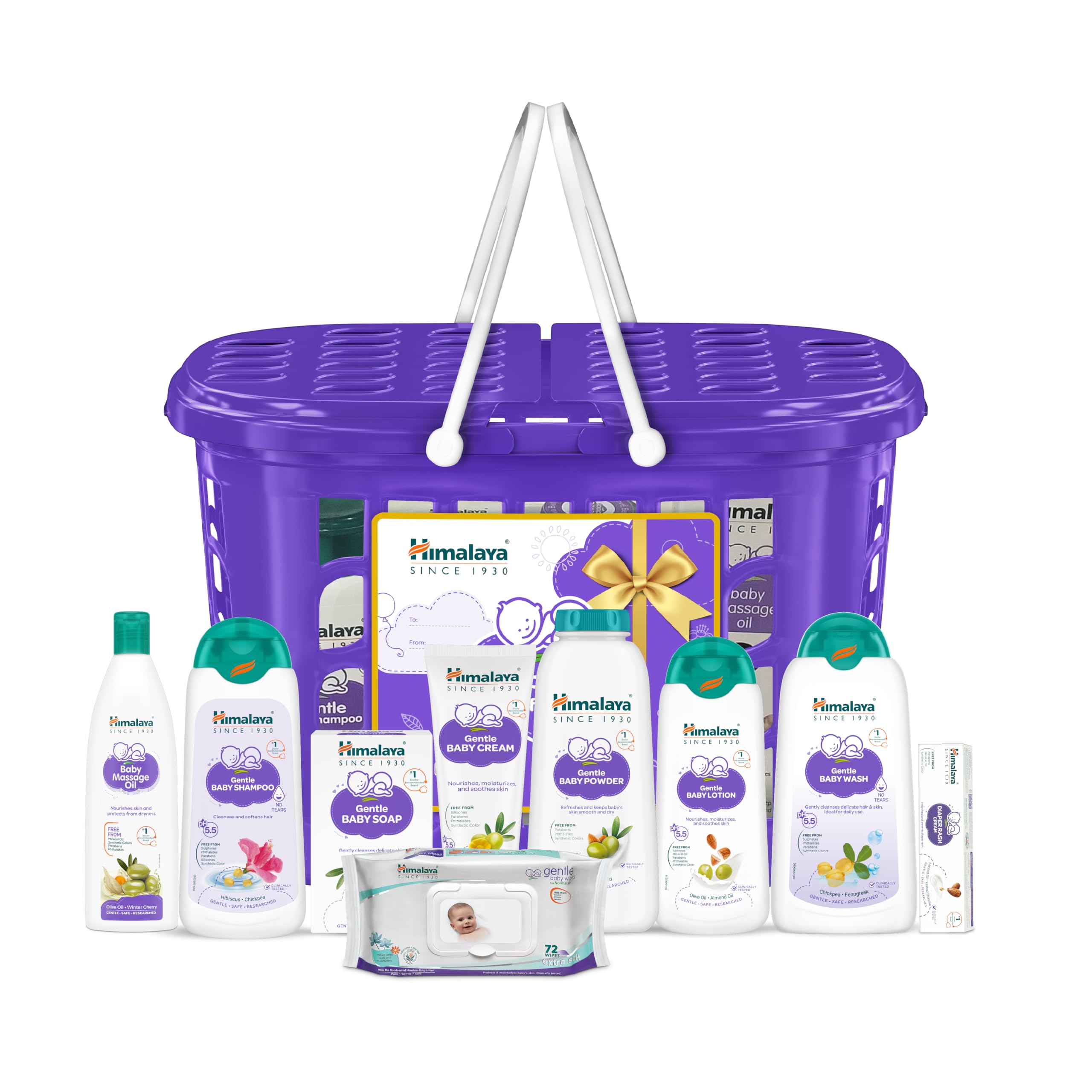 Himalaya Baby Basket Gift Pack (Violet)- Pack of Combo
