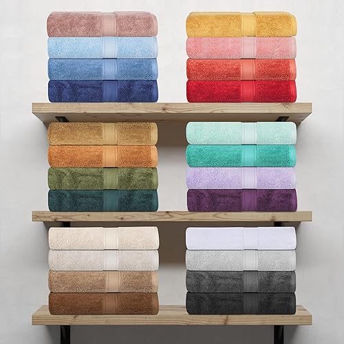 Vista 278 de SUPERIOR - Juego de toallas de algodón egipcio de 28.22 oz/m², incluye 2 toallas de baño, 2 toallas de mano, 2 toallas para la cara, artículos