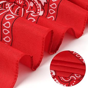 SUMERSHA 3Pcs Paisley Pattern Bandanas for Men and Women Cowboy Bandana Handkerchiefs Square Head Wrap Scarf