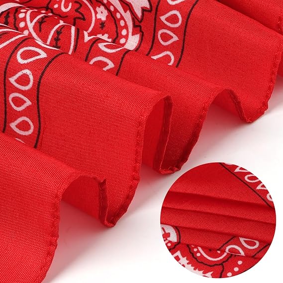 SUMERSHA 3Pcs Paisley Pattern Bandanas for Men and Women Cowboy Bandana Handkerchiefs Square Head Wrap Scarf