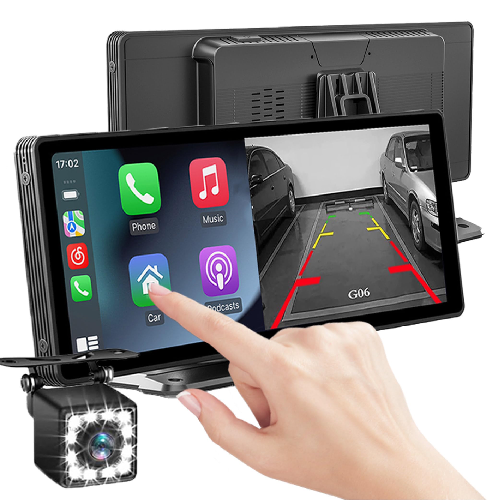 JUZELY Carplay Voiture pour Citroen AMI 2020-2023, CarPlay Voiture & Android Auto sans Fil,sans Fil avec Caméra de Recul 10.26" Écran Tactile