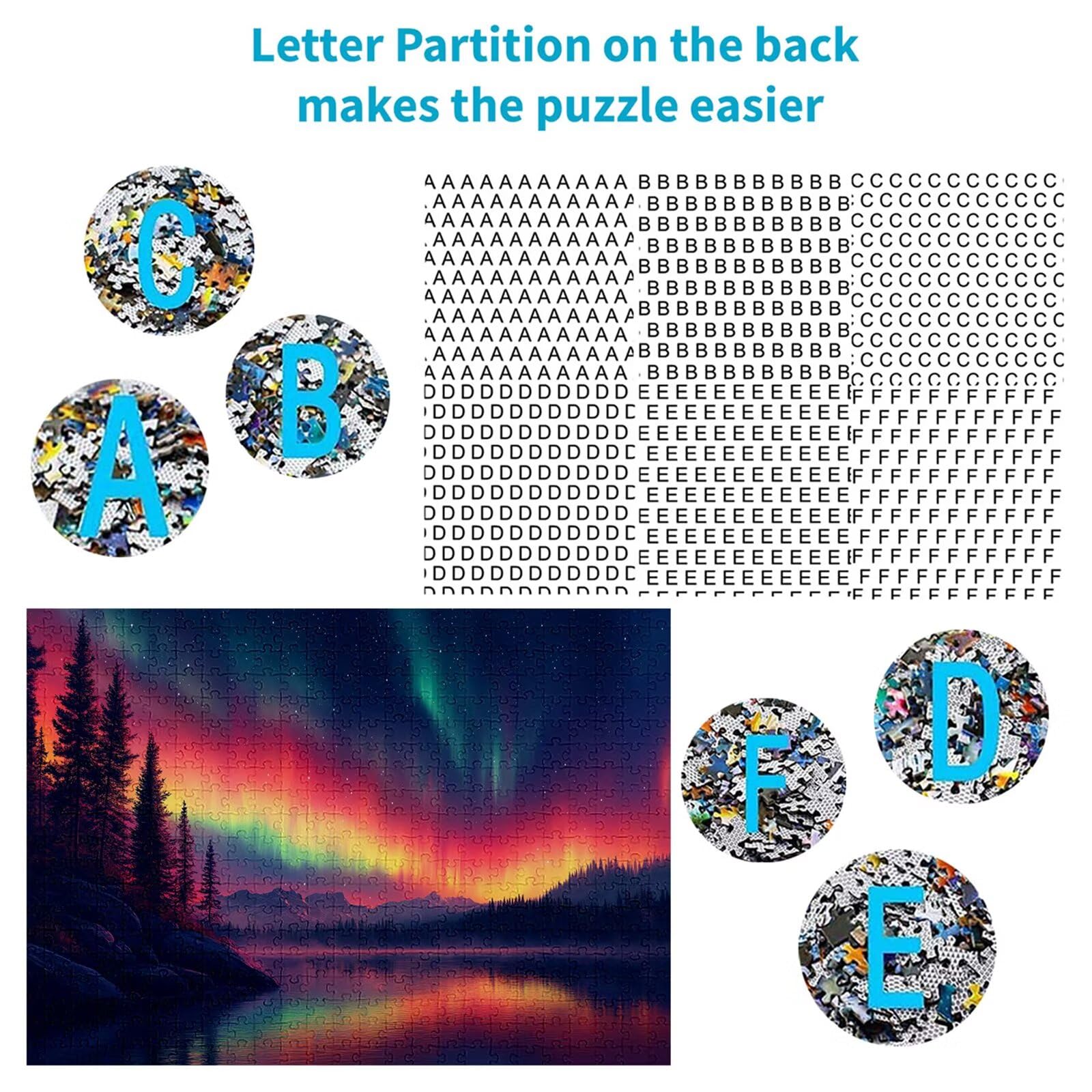 Puzzle 3000 elementów zorza polarna puzzle dla dorosłych jezioro 122 x 81 cm Unikalne rzemiosło klasyczne 3D drewniana układanka do rodzinnych gier aktywnych, układanka do samodzielnego wykonania