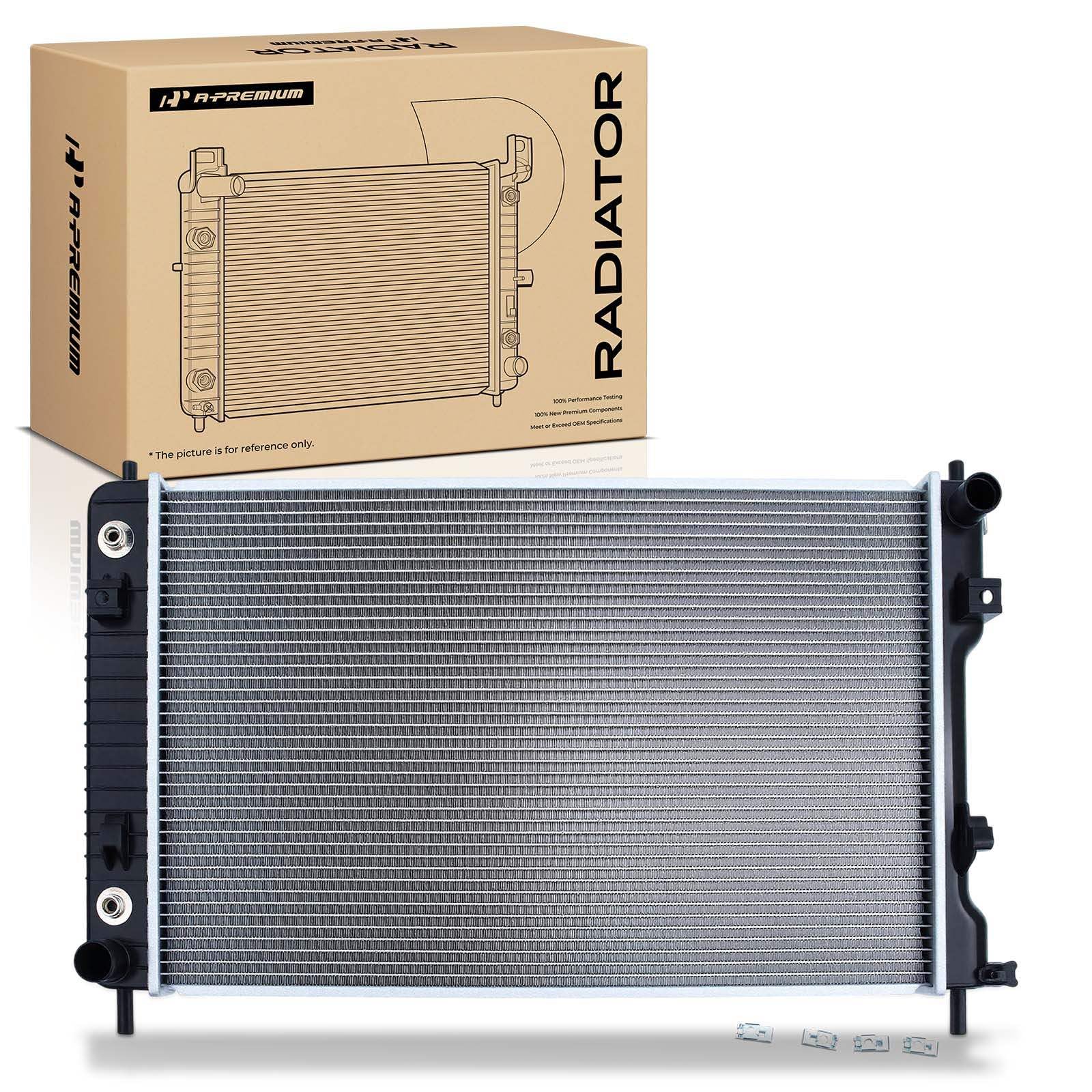 A-Premium Engine Coolant Radiator Assembly w/Transmission Oil Cooler Compatible with Chevrolet Equinox 08-17 & GMC Terrain 10-17 & Pontiac & Suzuki,