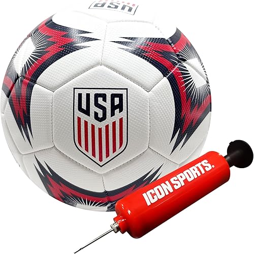 Miniatura 17 de Icon Sports Officially Licensed US Soccer Federation Soccer Ball USWNT Home