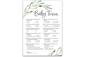 GREENERY Baby Trivia Baby Shower Game