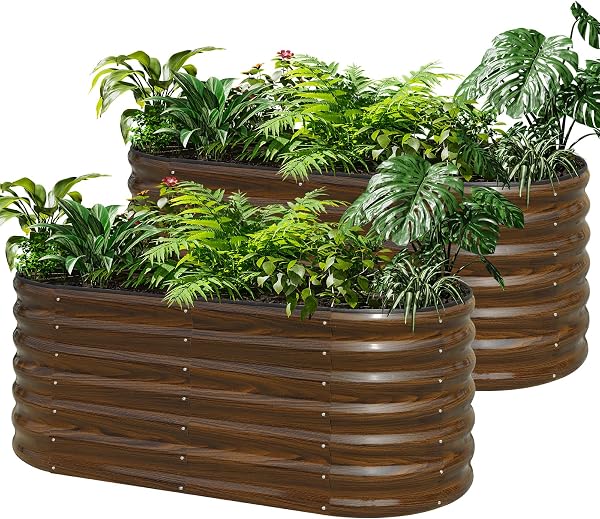 SnugNiture 4x2ft Galvanized Steel Raised Garden Bed Kit