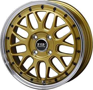 15" Aluminum Wheels Light Automotive 4pcs Set Leowing Leo Wings FM9 15-5.0 4-100+45 Gold Step Rim