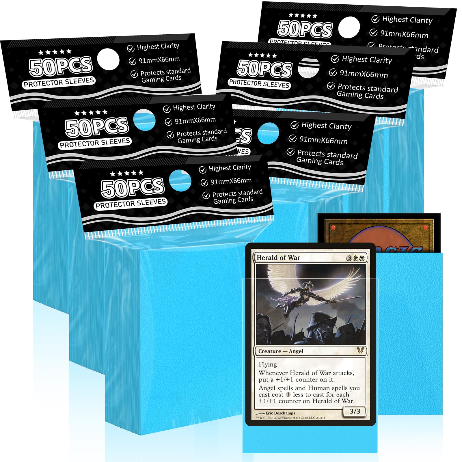 Trading Card Sleeves Perfect Fit MTG Matte Sleeves (Blue, 300)