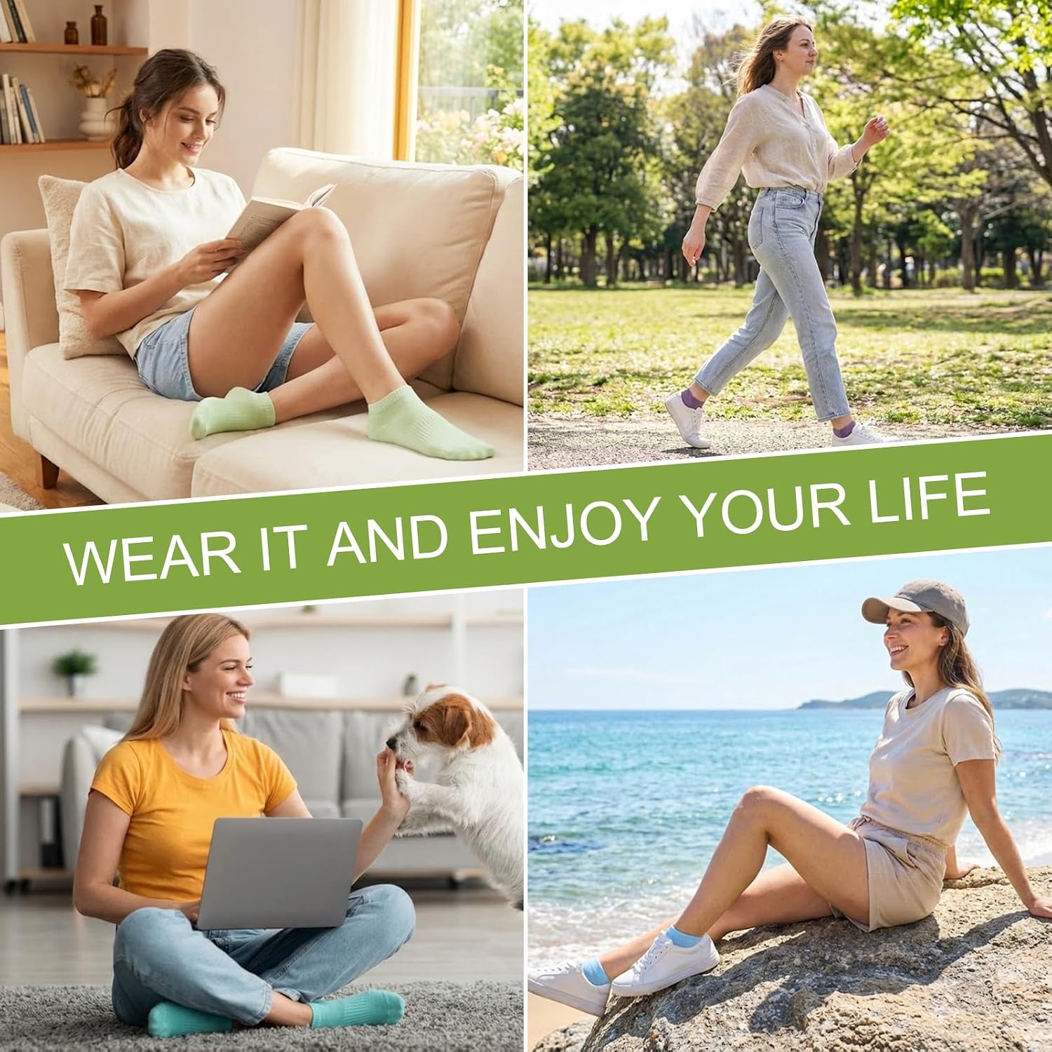 Ultra Thin Ankle Socks for Women, 5 Pairs Bamboo Rayon Low Cut Breathable Seamless Lightweight Pastal Colors Soft Socks