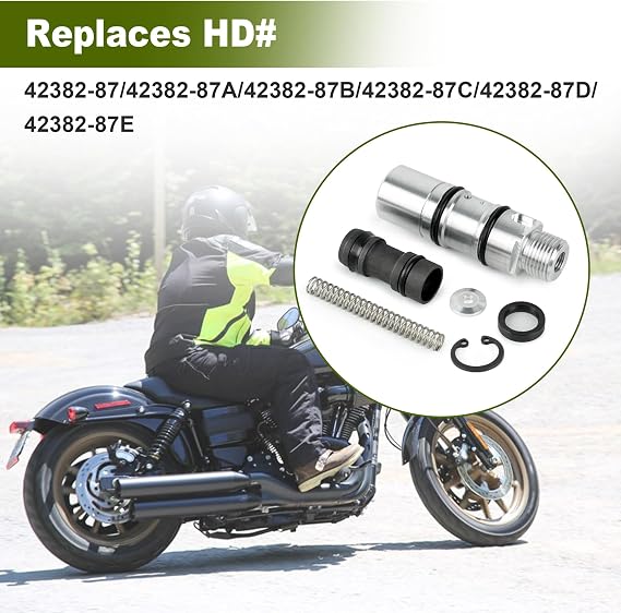 Rear Brake Master Cylinder Rebuild Kit for 1987-2017 Softail, 1987-2000 FXR,1991-2017 Dyna,1992-2007 Electra Glide/Tour Glide/Street Glide/Road Glide/Road King,1987-2003 Sportster,Replaces 42382-87