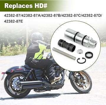 Rear Brake Master Cylinder Rebuild Kit for 1987-2017 Softail, 1987-2000 FXR,1991-2017 Dyna,1992-2007 Electra Glide/Tour Glide/Street Glide/Road Glide/Road King,1987-2003 Sportster,Replaces 42382-87