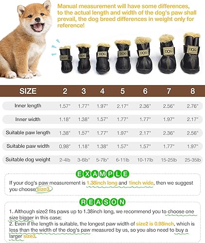 Miniatura 3 de Botas antideslizantes para perros, envío desde Estados Unidos, zapatos calientes para el invierno, antideslizantes, protectores de patas, set de 4