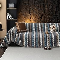 Vista 174 de VClife funda boho de sofá de felpilla para sofá seccional, funda antideslizante para sofá de 2 plazas, protector para mascotas con borlas, funda