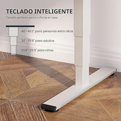 Vista 3 de FLEXISPOT E6 Bambú - Escritorio eléctrico de pie de 3 etapas con motor dual, de 55 x 28 pulgadas, para usar sentado o de pie, con capacidad de carga