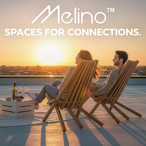 Miniatura 9 de Melino 2 sillas plegables de madera de acacia para exteriores, sillas de salón de madera de acacia de perfil bajo, sillas plegables al aire libre