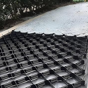 2" Thick Slope Protection Erosion Control Mesh, Ground Paver System Geogrid for Permeable Pavement, Sidewalk Soil Gravel Support Stabilizer, 3/5/10/15/20/33 ft. Long Size 4x9m13x30ft