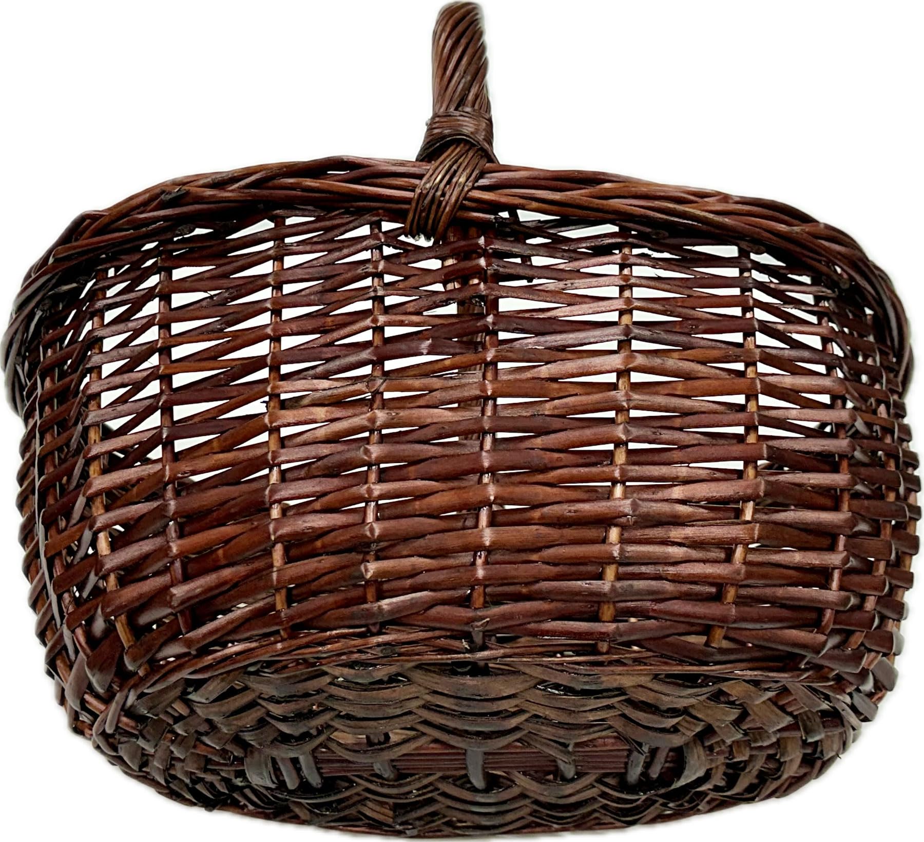 Panier En Osier Avec Poignée Hollandaise - 40 X 30 X 40 Cm Pour Champignons, Pique-Nique & Châtaignes